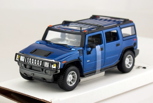 Hummer suv blau 2003 24 - hummer, 1:24